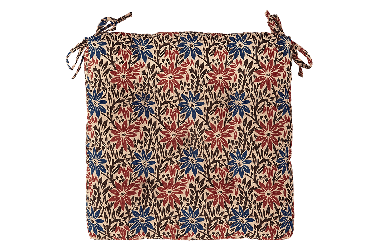 Buntes Sitzkissen mit Blumenmuster 45 x 45 cm
