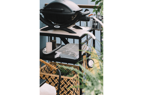 Dora metall Grilltisch mit superstone Tischplatte 60 x 50 x 80 cm