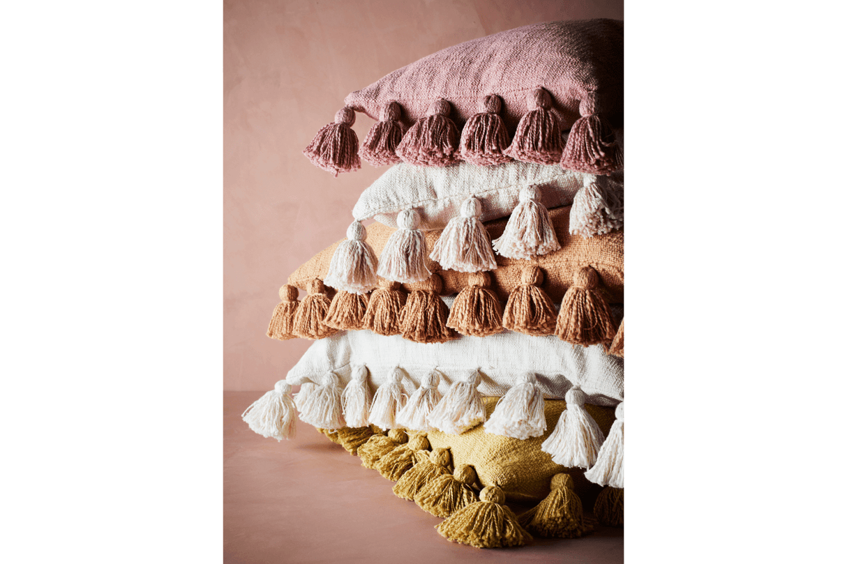 Kissenbezug mit Quasten 40 x 60 cm