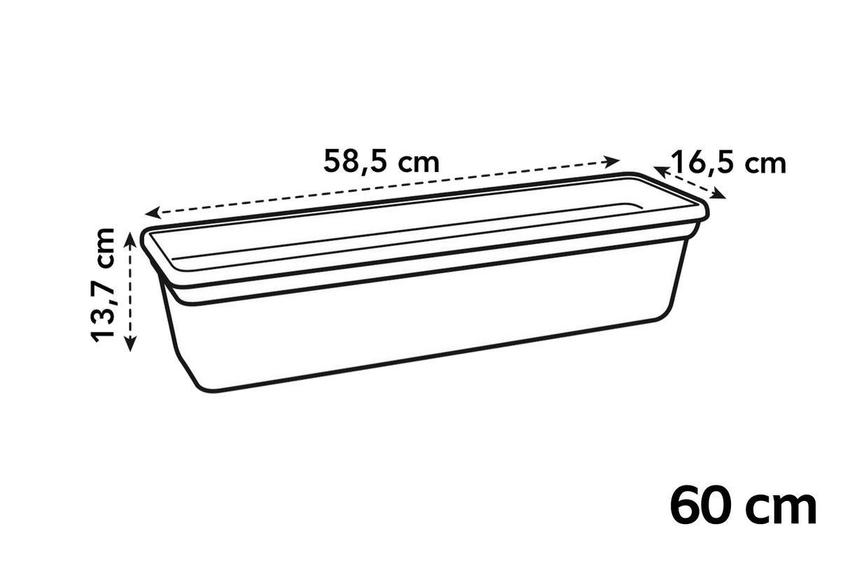 Kunststoffeinsatz für Balkon Blumenkasten