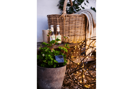 Knirke Lichterkette Solarzellenpanel 80 Glühbirne