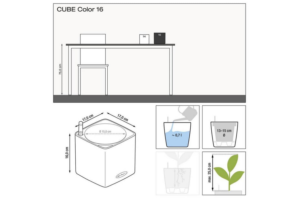 Cube Color 16 cm