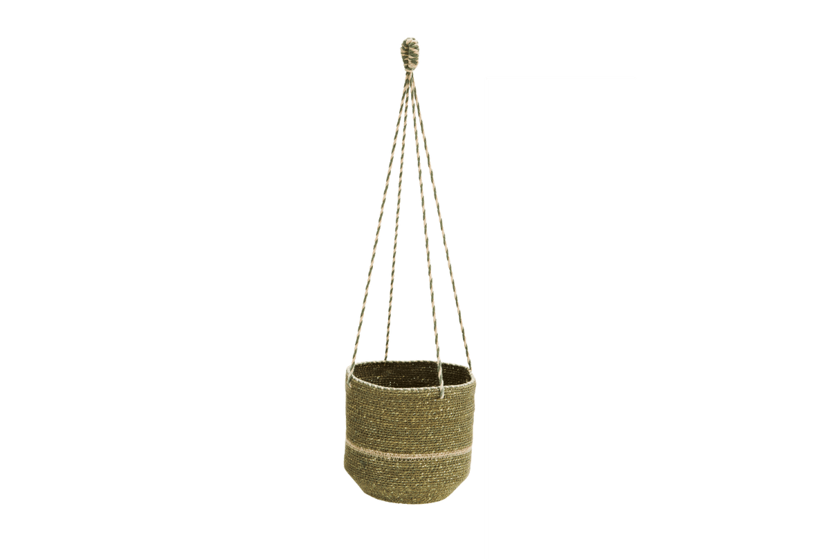 Blumenampeln aus Seegras