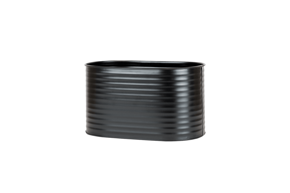 Ovalina Rillo Pflanzenbehalter für Gitter 30 x 17 cm schwarz