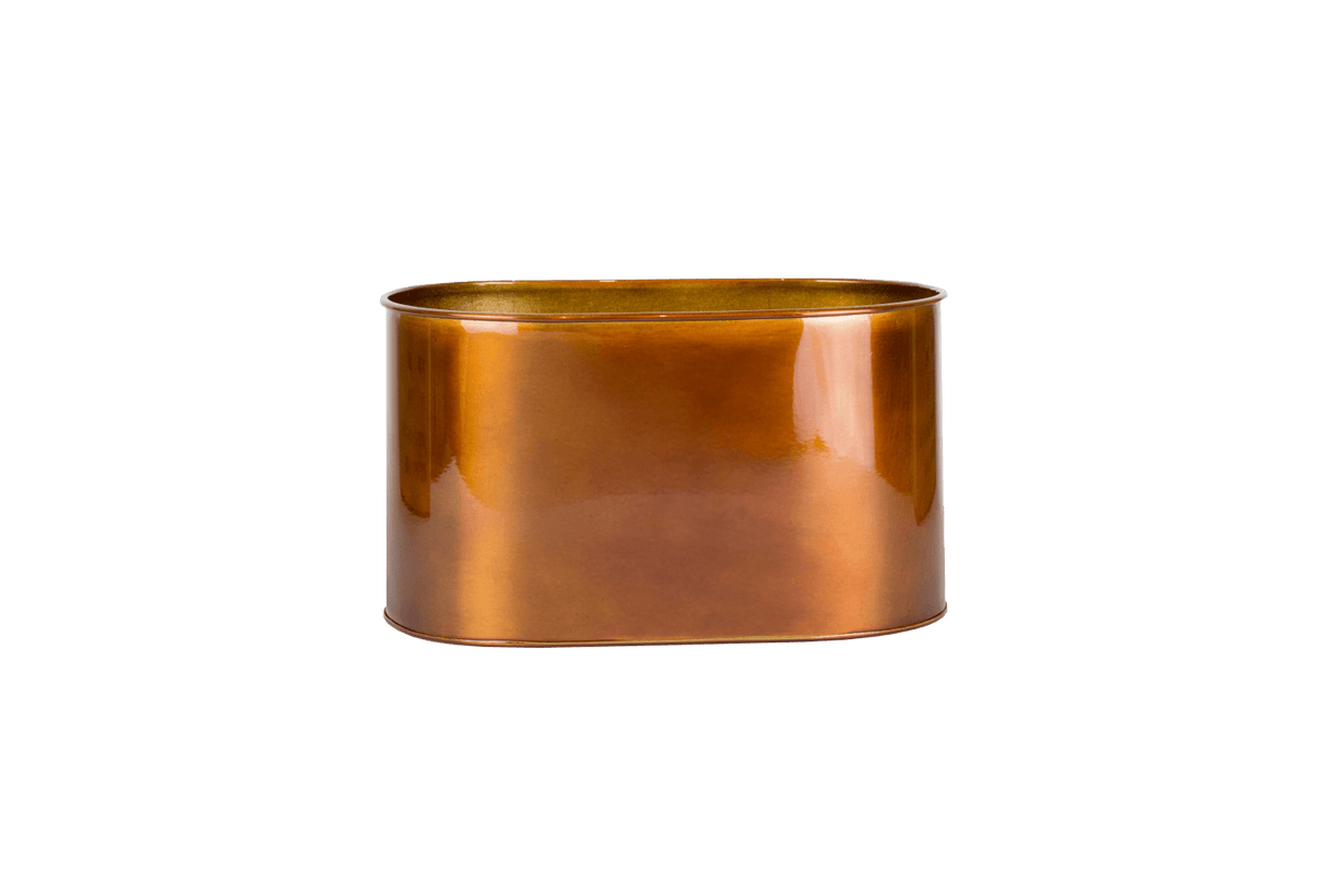 Ovalina Pflanzenbehalter für Gitter 30 x 17 cm kupfer