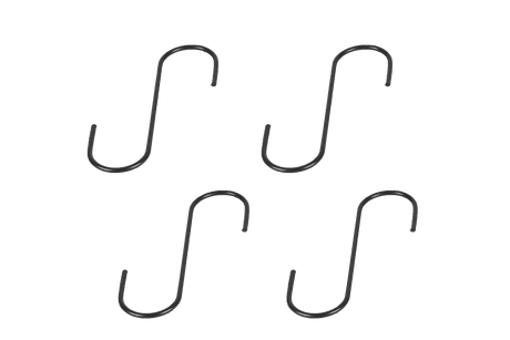 S-Haken für Gitter matt schwarz