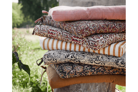 Sitzkissen mit Streifen, Honey 45 x 45 cm